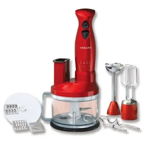 Robot multifonctionnel Sokany SM-5011-7 - 7 en 1 - 600 W - rouge -