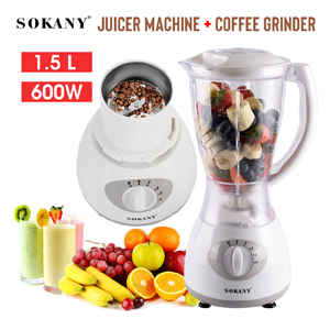 SOKANY 2IN1 1.5L Electric Automatic Juicer Coffee Vegetable