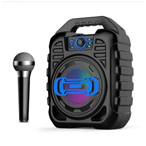 Rechargeable mini speaker with bluetooth sound speaker and wireless microphone