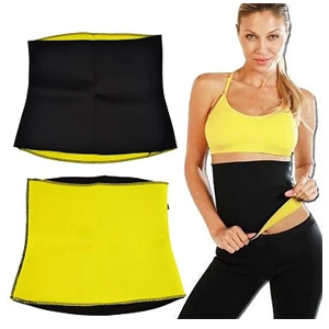 Flat Belly Intensive Sweating Belt - Fat Burning - Black Yellow