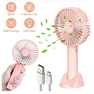 USB Fan, Small Portable Fan, Mini Rechargeable Silent Fan 3 Speed ​​Stroller Fan Air Cooler For Home, Office, Sport, Travel, Camping