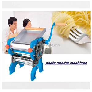 Manual machine for making pasta and noodles, kneading and cutting dough