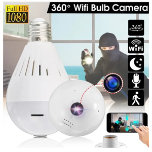 360 ° panoramic HD WiFi bulb camera