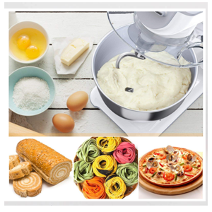 Food Processor Food Processor, 800W Low Noise Electric Mixer 4L with 6 Speeds with Good Accessories… (White-4L)