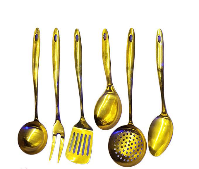 Kitchen Ladle Kit - 6 Pieces - Yellow Gold