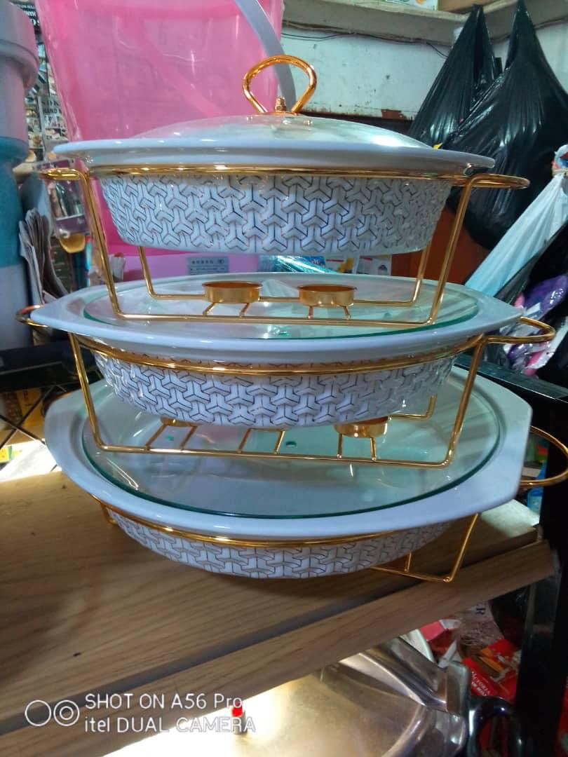 White Golden Trays
