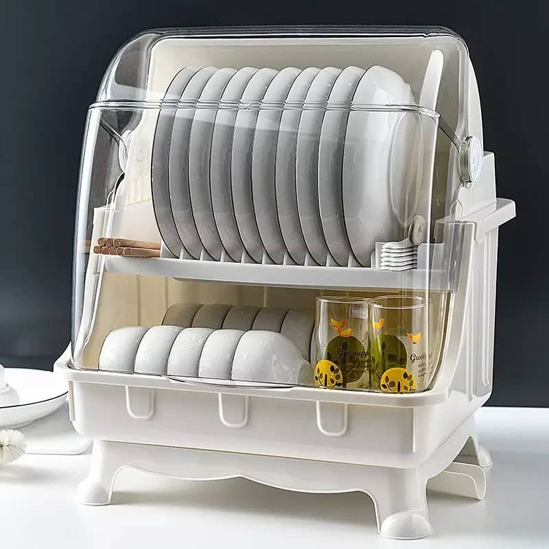 Egouttoir Vaisselle en Plastique à 2 Niveaux