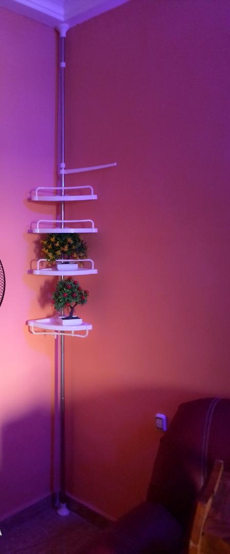 This is a wall corner rank good. It can be used to keep things at the site of your sitting room, bathroom or dinner room. You can put things like flowers, pictures, albums, rubbing oil etc.