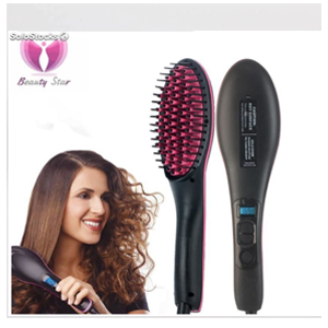 Electric hair straightening brush