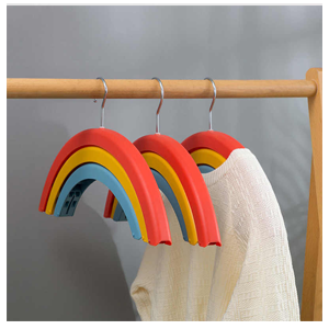 Creative Rainbow Rotating Clothes Hanger, Multifunctional, Three-Layer, Sheet Drying, Seamless, Wide Shoulder,