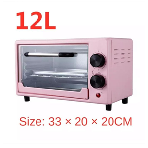 Mini Household Electric Bakery Oven with Timer for Making Bread, Pizza 12L Small Household Multifunctional Cake Baking Oven