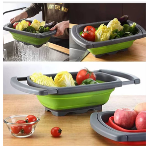Collapsible silicone colander