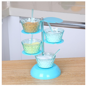5 Tier Rotating Spice Display Rack, Seasoning Box, Kitchen Condiment Containers, Spice Jar, Salt, Pepper, Cumin Powder, Tool Box - Image 3