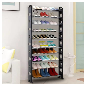 Black shoe rack