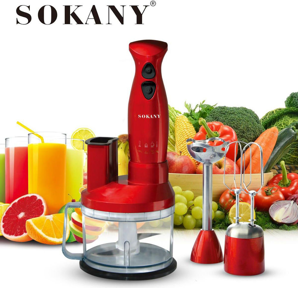 Robot multifonctionnel Sokany SM-5011-7 - 7 en 1 - 600 W - rouge - - Image 2
