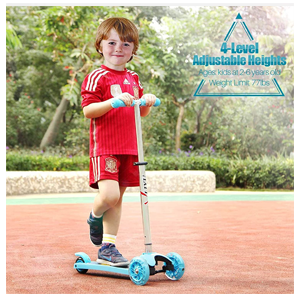 Scooter for Kids Age 3-5 - LIYU Toddler Scooter Height Adjustable Handlebar, Kids Scooter Lean to Steer, 3 Wheel Scooter Extra-Wide Deck, Kick Scooter for Girls and Boys