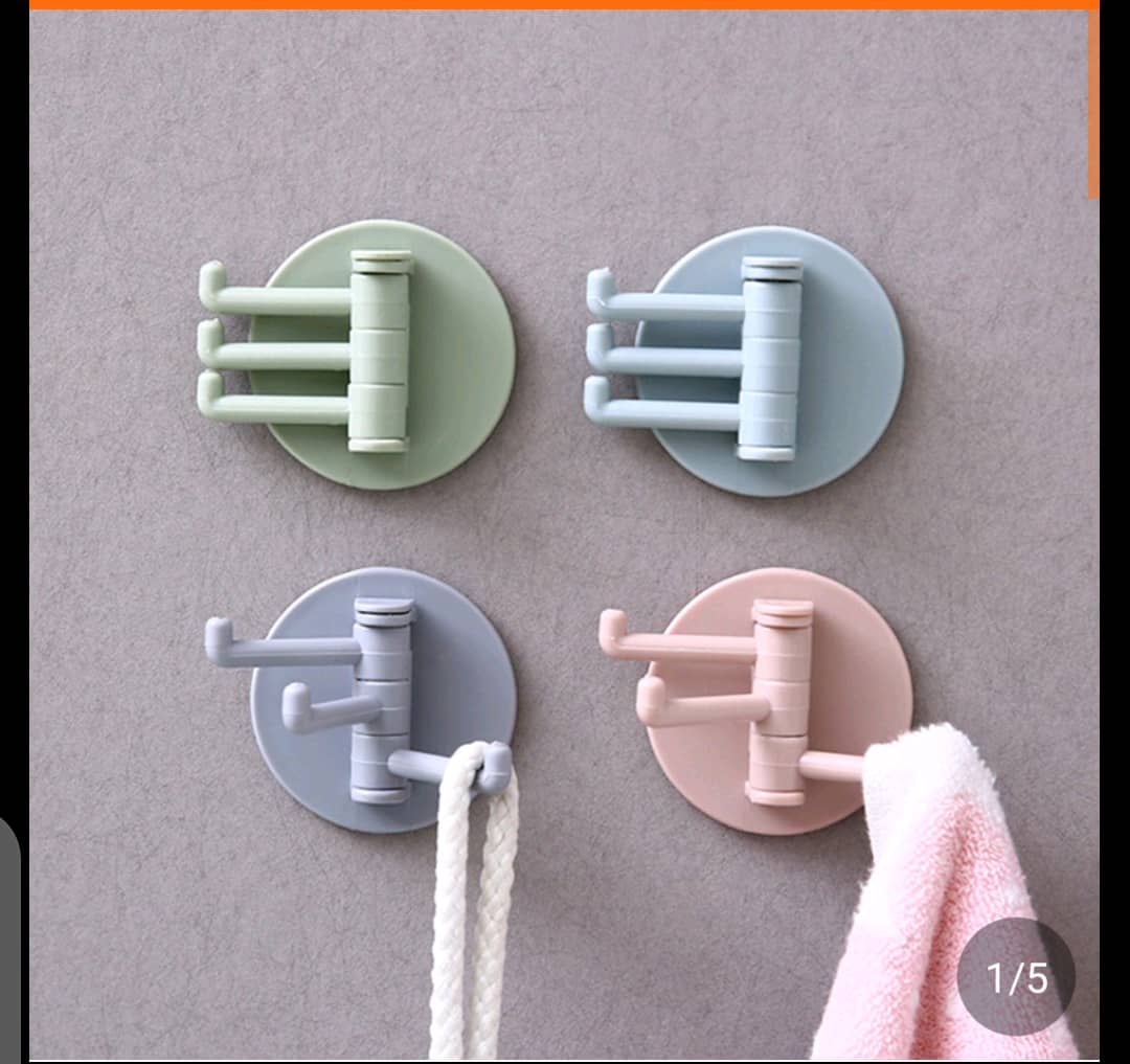 This is a quality hanger and it sticks to the wall very well. It can help you hang your little objects like chains, towels etc. They are very strong and they have 3 in 1 handle. You can turn the handles to different directions. Cheap and very affordable. 
