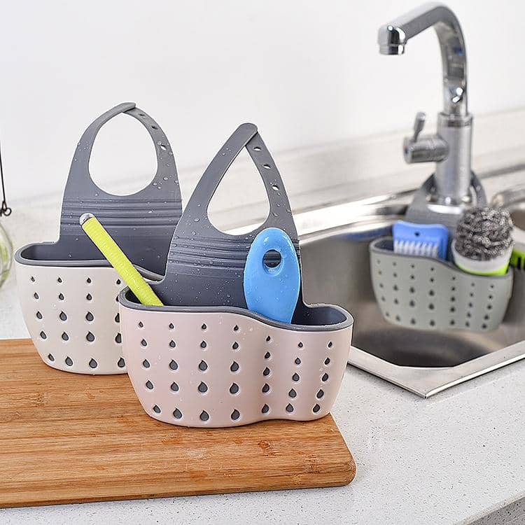 This sponge holder can help you keep your sponge in tact and in a single place. They are in a single grey color