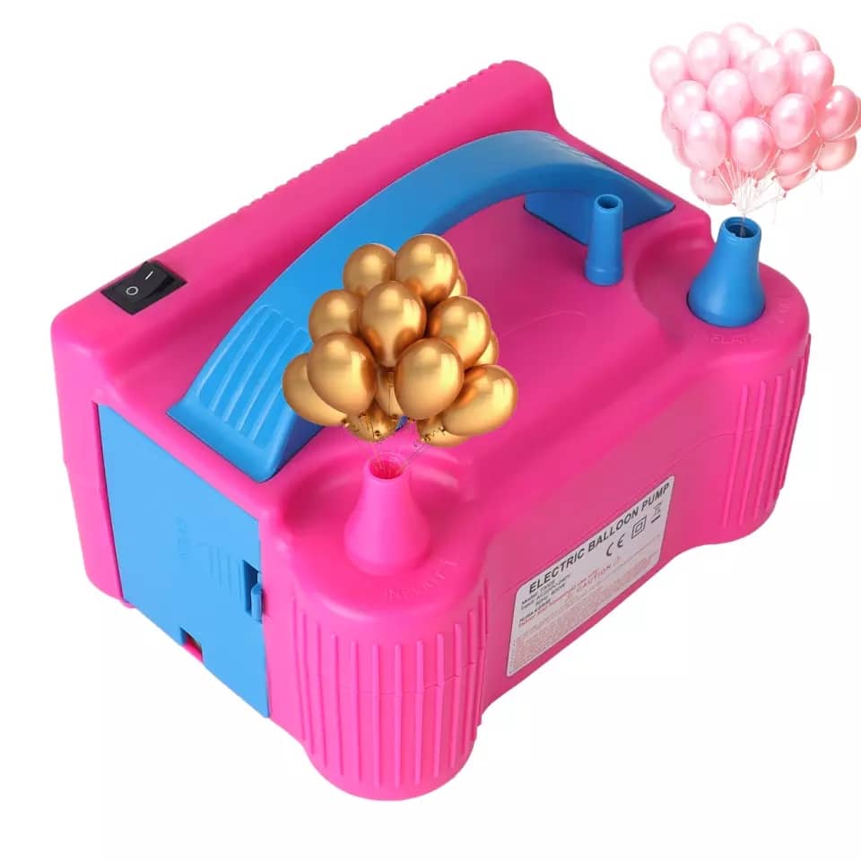 This is an electric inflator pumping balloon. It can inflate any balloon and at the size that you want. It pump in less than no time and frees you from the stress of using your mouth to pump a balloon.