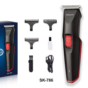 It is an electric vehicle power supply shaving machine. It can shave the hair very well. The blades are very sharp and it has a black and red color. It is a stainless steel and rechargeable shaving machine. 