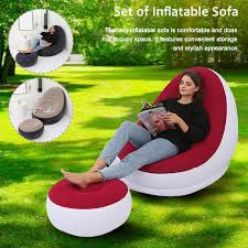 This is a good home furniture for relaxation. Available in blue black color and its very solid with an original material. It is a living room chair and can also serve for leisure times and moments. It has a 0.25 thickness. It is use for indoors and it is pump with air. Product Size: 133*110*95*