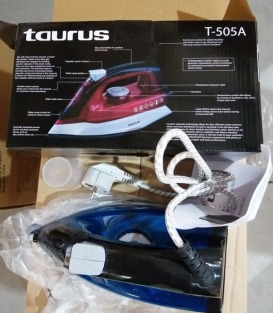 It is a hand iron that can be use for commercial purposes or at home. It is electric and automatic temperature control. It removes all wrinkles from cloths. 