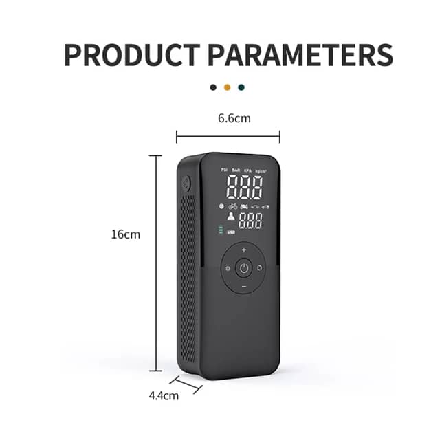 Tire pump parameters