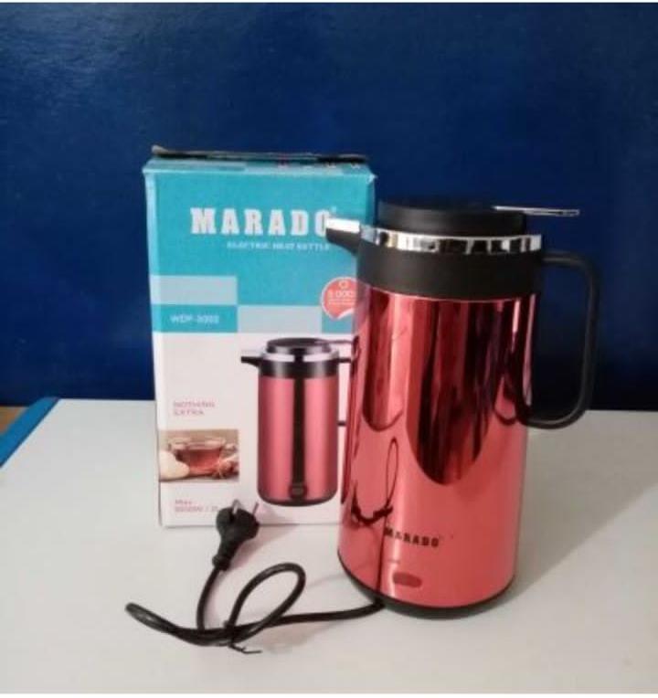 It helps you to keep your water hot. It does not only serve as a heater but it can also serve as a thermos. It is clean and very affordable. It is a 1000 watt boiler and can take up to 2 liter.