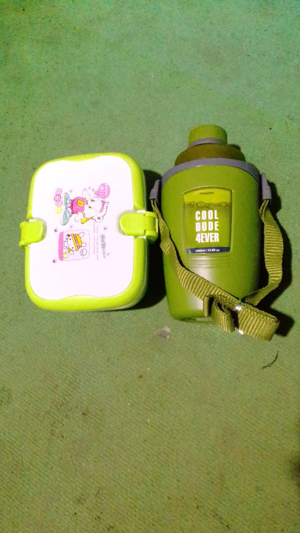 Water Bottle And Food dish
