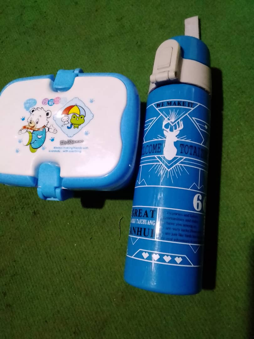 Water Bottle And Food Dish