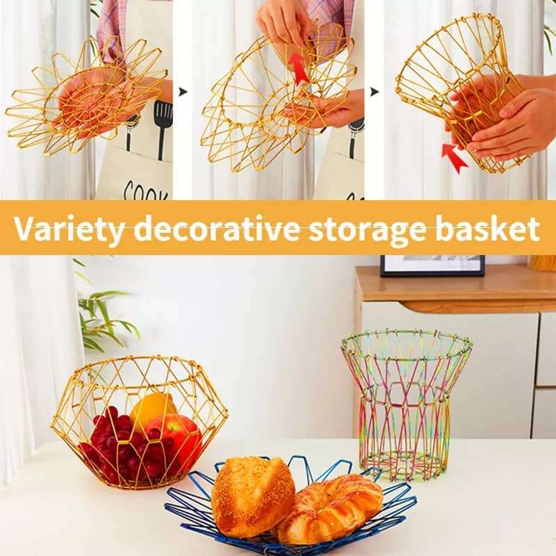 This fruit basket is made up of gold color and can be use in the kitchen. It can also be used in the sitting room on the dinner table. It is very light weight and can easily be transportable. They can really make the dinner table more attractive.
