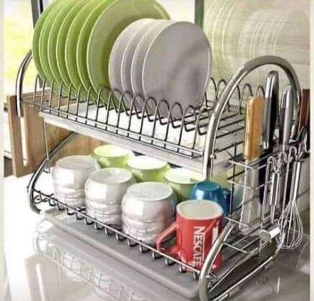 stainless dish rank