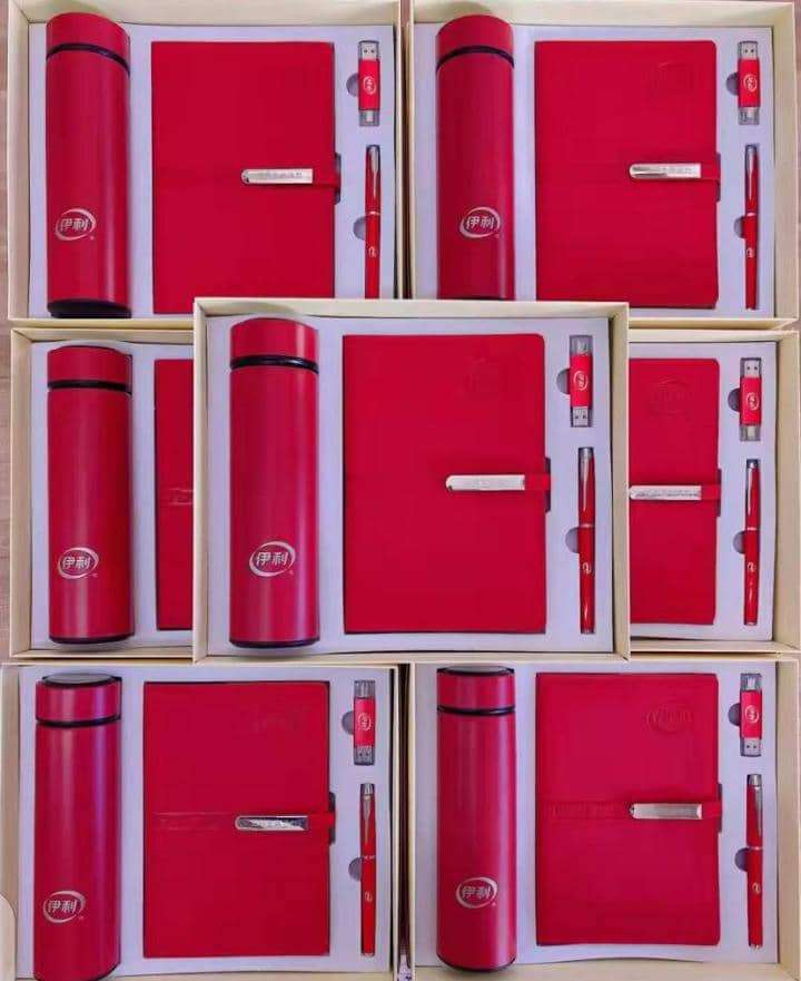 red corporate gift set