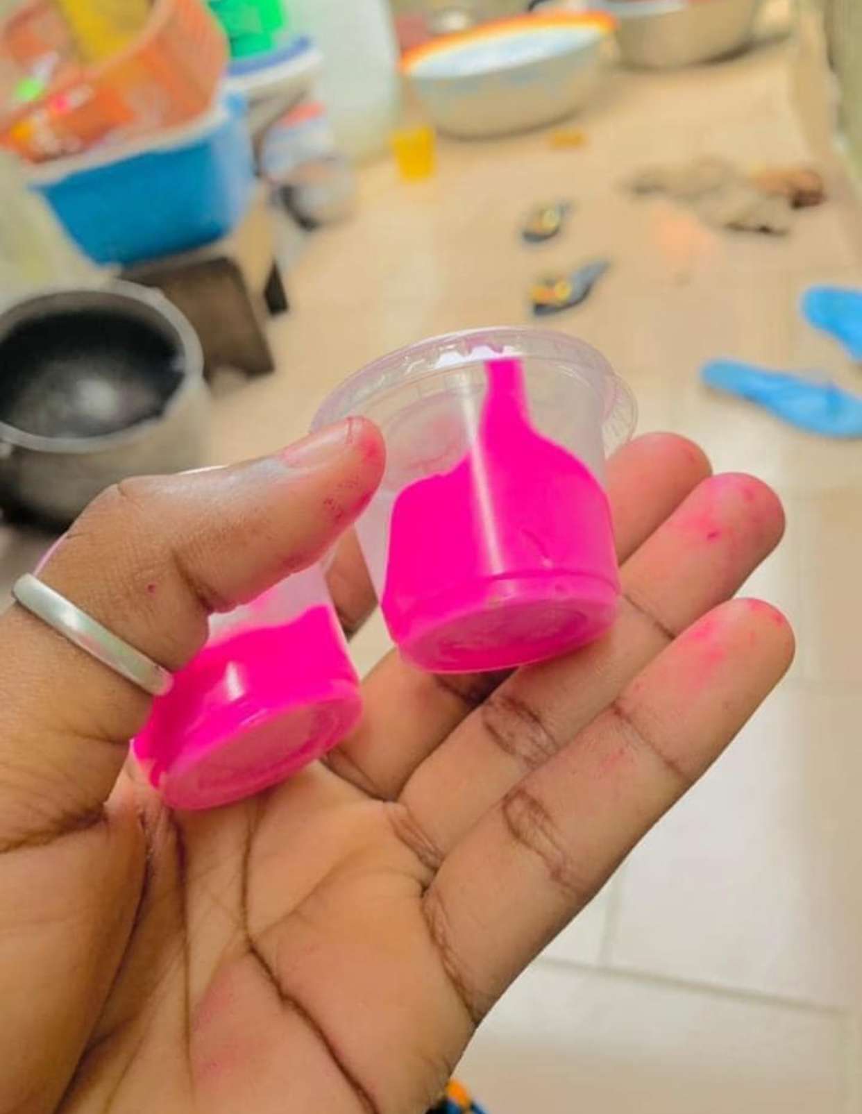 Pink lips balm