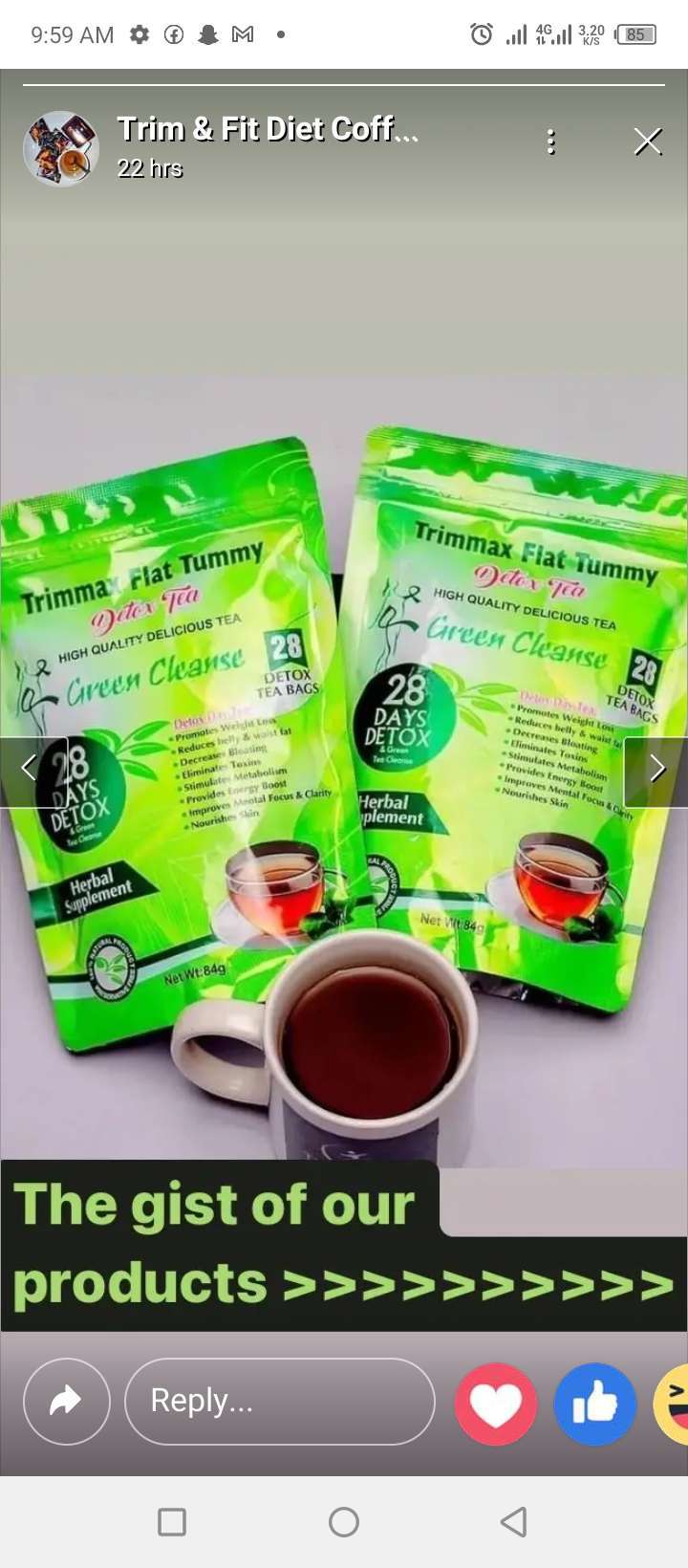 TRIMMAX FLAT TUMMY DETOX TEA