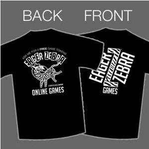 Eager zebra games t-shirts.