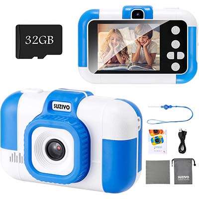 Introducing your children for a good recording and highly good and quality camera. This is made for children.Featuring a 2.4-inch HD screen and 1080p HD. Front and back camera. A great gift for children 3 to 10 years old.