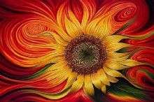Warped Sunflower - Diamond Painting DIY Kit. FREE SHIPPING