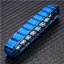 Elastic Arthritis Magnetic Therapy Bracelet Blue Stainless Steel