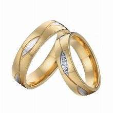 Crystal Gold Plated Couple Finger Ring Women Men Elegant Stainless Steel
