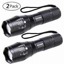 2 Pack of LED Super Bright 2000 Lumen Tactical Flashlight