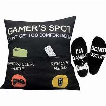 Gamer Pocket Pillow Cover & Socks Set