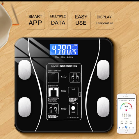 This balance is in black color and good for home use. It can also be use in the hospitals and clinics. It is very affordable and can easily be transported. You can also display temperature and its very easy to use. It contains multiple data and a smart app