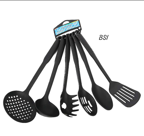 6 cooking spoon is one of the best kitchen utencils you need. You are made of rubber or plastic and are very light weight. Easy to use and can easily meet your kitchen needs. You can use them in a variety of meals and dishes. Less expensive and less costly.