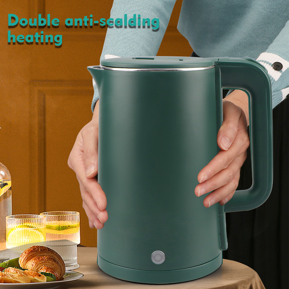 This is a household electric kettle with an automatic power off anti dry. It has a 360 swivel base and a constant temperature of 60 - 70 decree. A free interior and a led lamb. It is 800 gram weight and has a 2000 watt.  Capacity: 2 Liter.