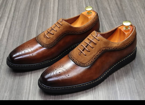 This is a beautiful pair of brown shoe. It is unique and comes unique. This shoe makes one looks attractive and presentable for any occasions. It can be used for office and any other celebrations one plan to attend. The soles are very strong and solid and it has a round and dark front. Available size 40 - 43.