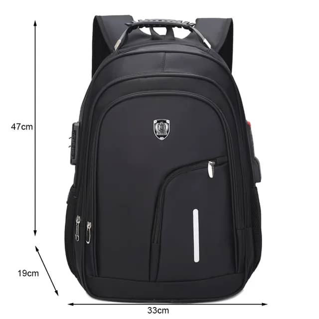 This is a quality bag for anyone and everybody. This bag is very solid and can last for a very long time. It is a flexible bag and easy to carry along. The zipper is of great quality and the bag comes in black colors. You can use for outings, sport and even for school. 33cm*19cm*47cm.