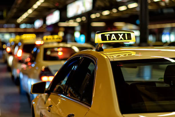 taxi on the roadway