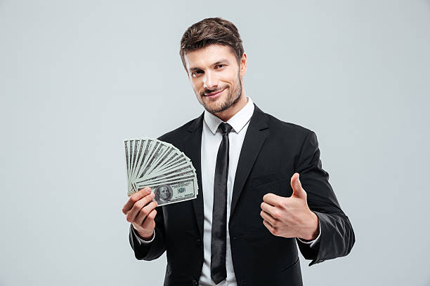 man with money