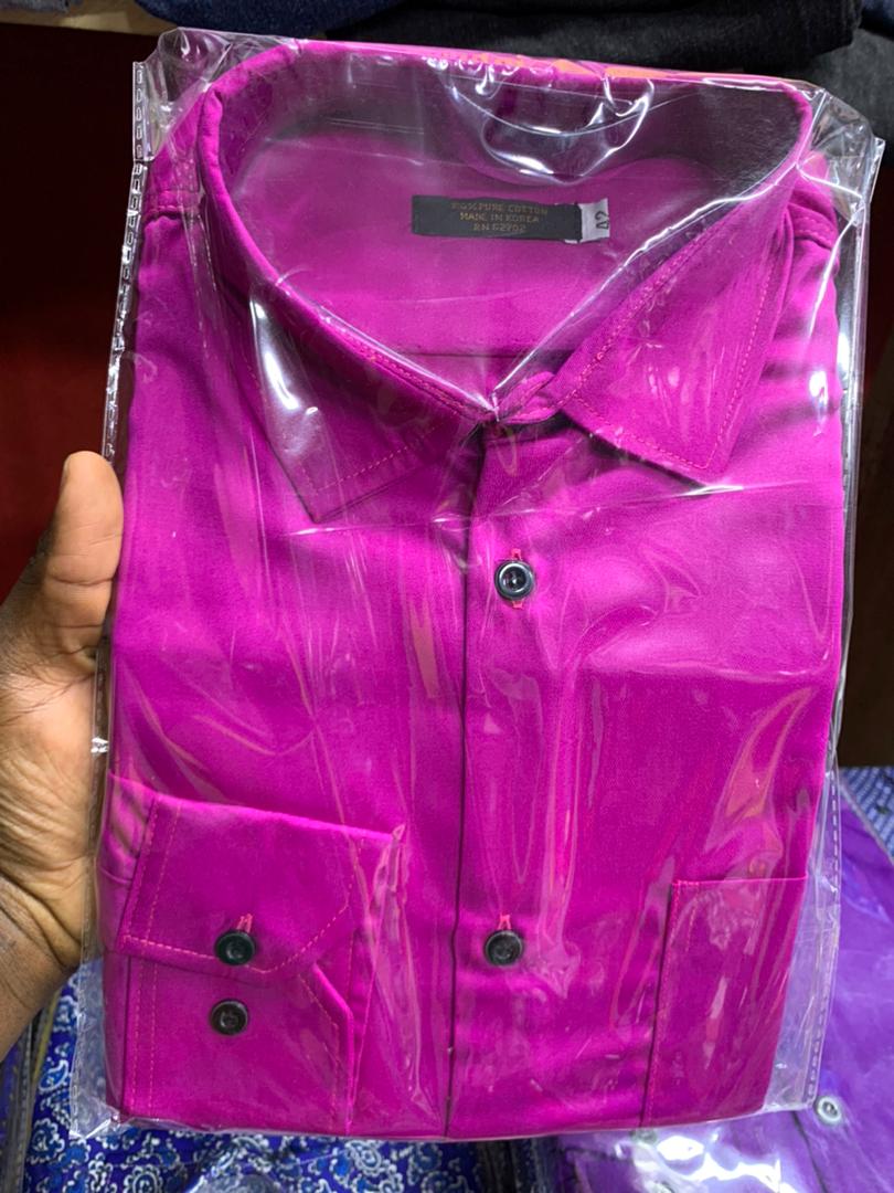 This is one of the best shirts in stock. It is of greater quality and it is a hot cake. It is made up of quality cotton 100% and it can last for a very long time. It Can not easily tear because it is solid. Available in L, M, XL, XXL,XXXL.